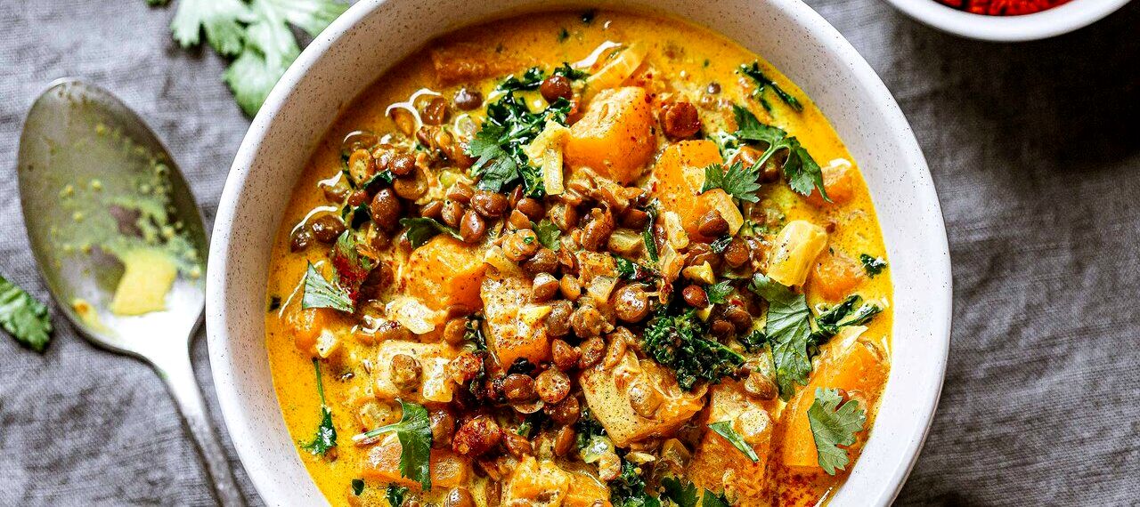 این بار خورشت کدو حلوایی را گیاهی درست کن! + طرز تهیه