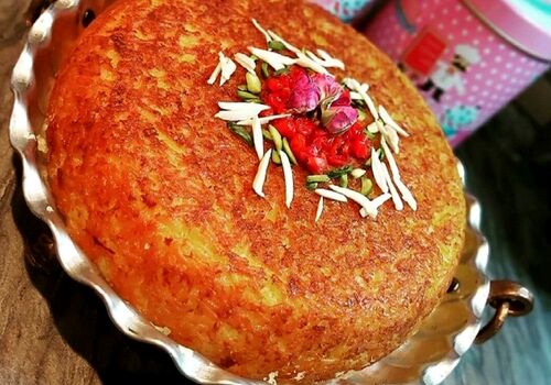 ته چین قارچ ؛ بهترین غذای مجلسی بدون گوشت برای گیاهخواران + طرز تهیه 