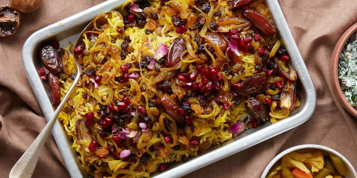 عدس پلو گیاهی