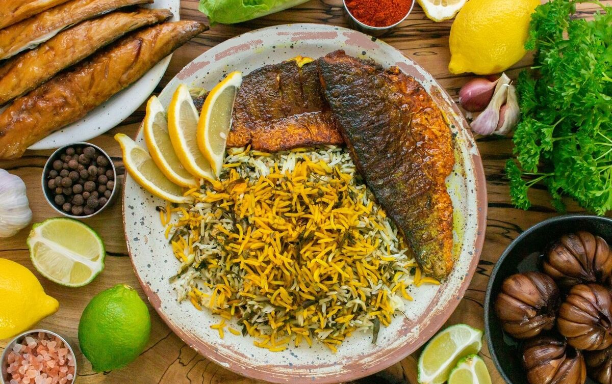 سبزی پلو با ماهی