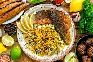 سبزی پلو با ماهی شب عید امسال رو سالم و رژیمی بخور + روش تهیه 